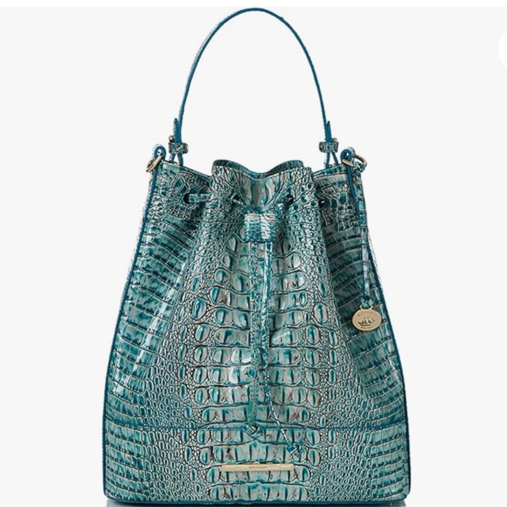Brahmin New Marlowe Bucket Bag Mineral Blue